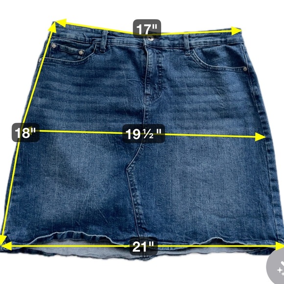 Anne Klein Denim Skirt Size 14 - Picture 6 of 6